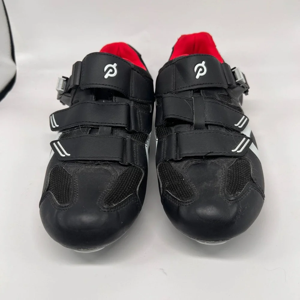 Peloton Cycling Shoes Black Red Mens 8 Womens 10 EU 41 PL-SH-02 clip click